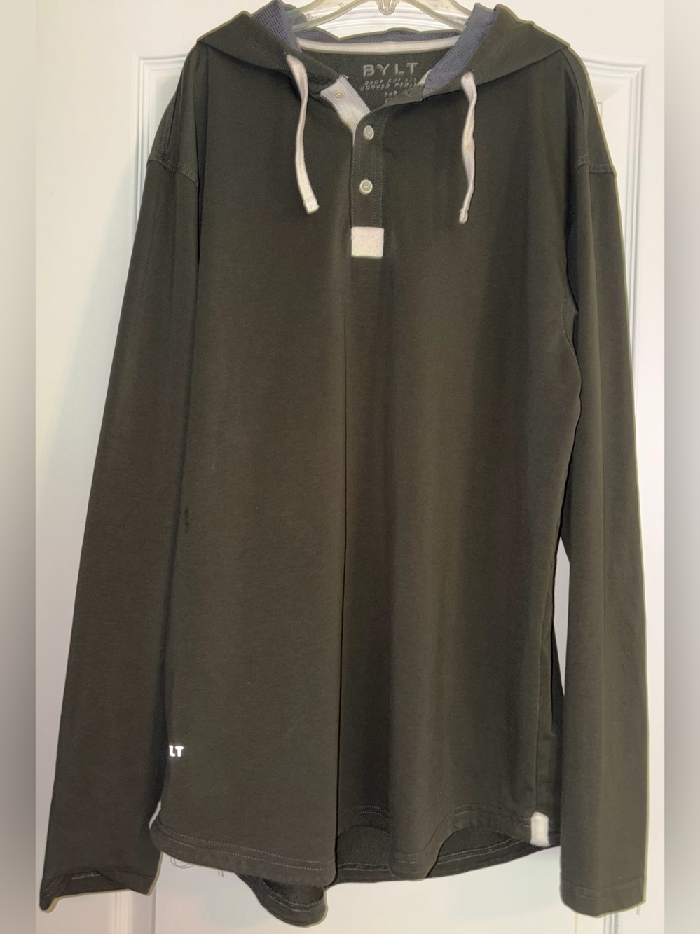 OLIVE GREEN BYLT DROP CUT HOODIE